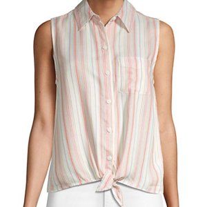 Beach Lunch Lounge Printed Tie Top